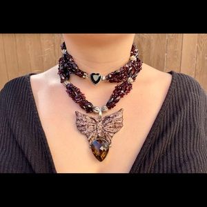 14 in Amathyst sterling silver necklace